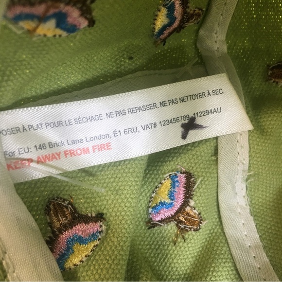 New Urban Outfitters Women One Size Bucket Hat Mushroom Embroidered Boho Green - Picture 7 of 8